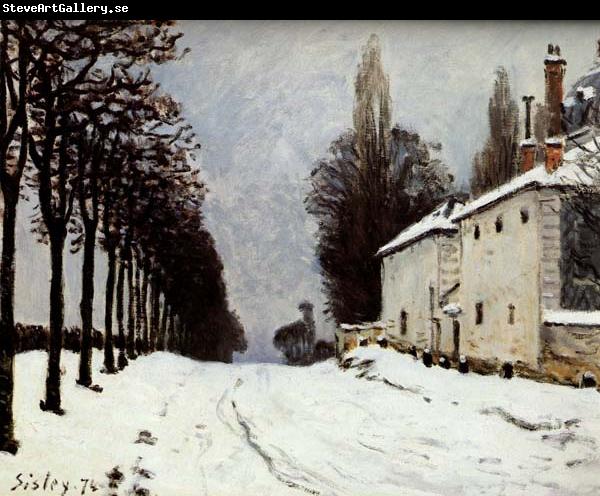 Alfred Sisley Snow on the Road,Louveciennes